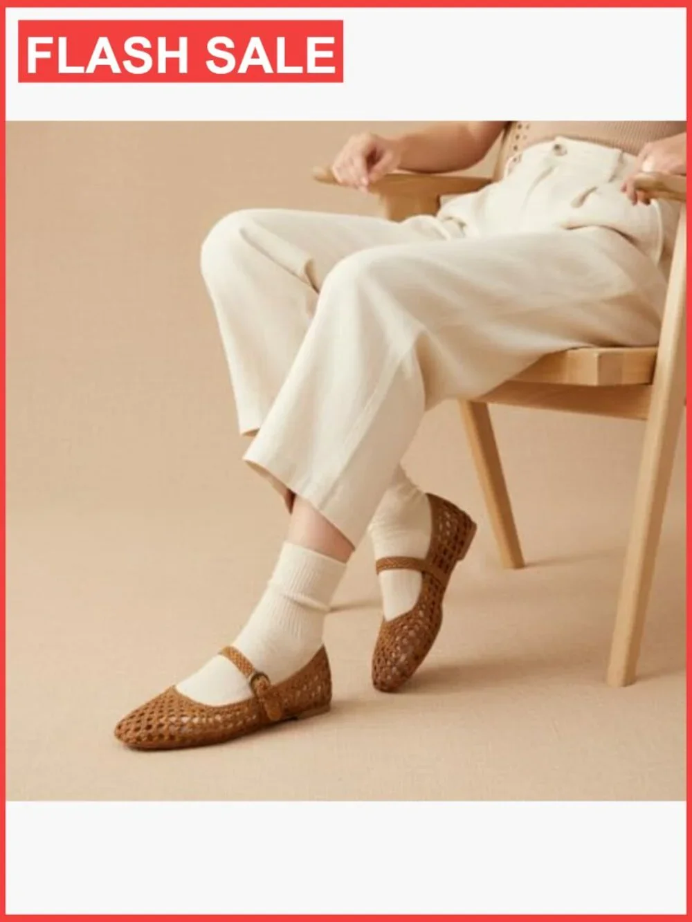 Hand Woven Mary Jane Flats with Adjustable Buckle Memory Foam Cushioning - Picture 2 of 7